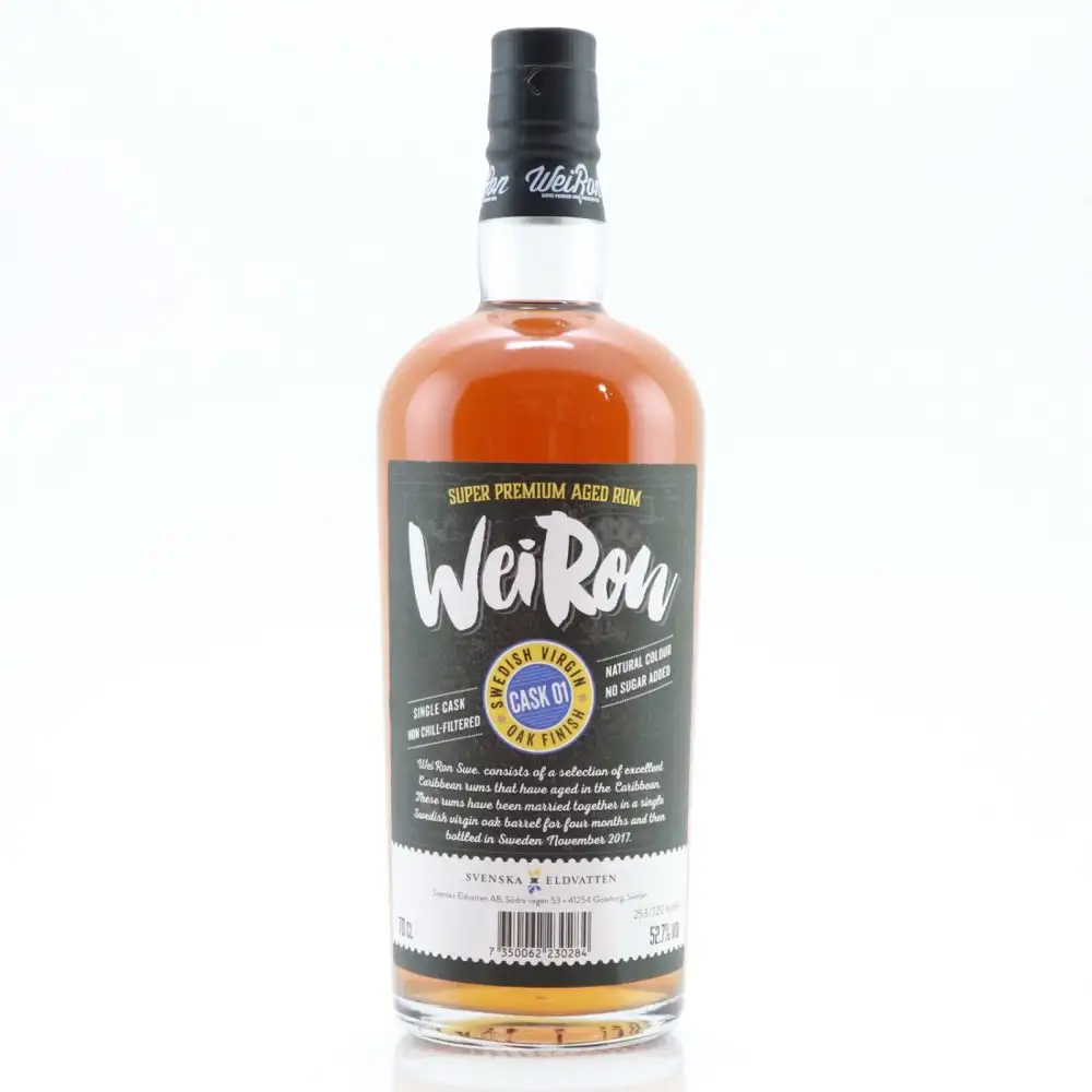 Bottle of Svenska Eldvatten WeiRon Caribbean Rum Cask 01