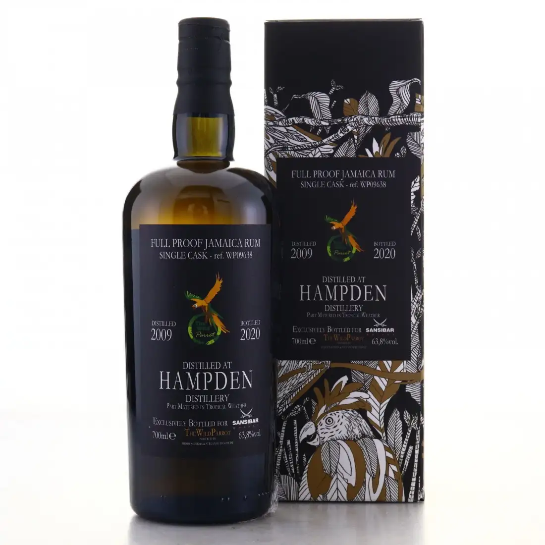 Bottle of The Wild Parrot Hampden Exclusively Bottled for Sansibar DOK 2009