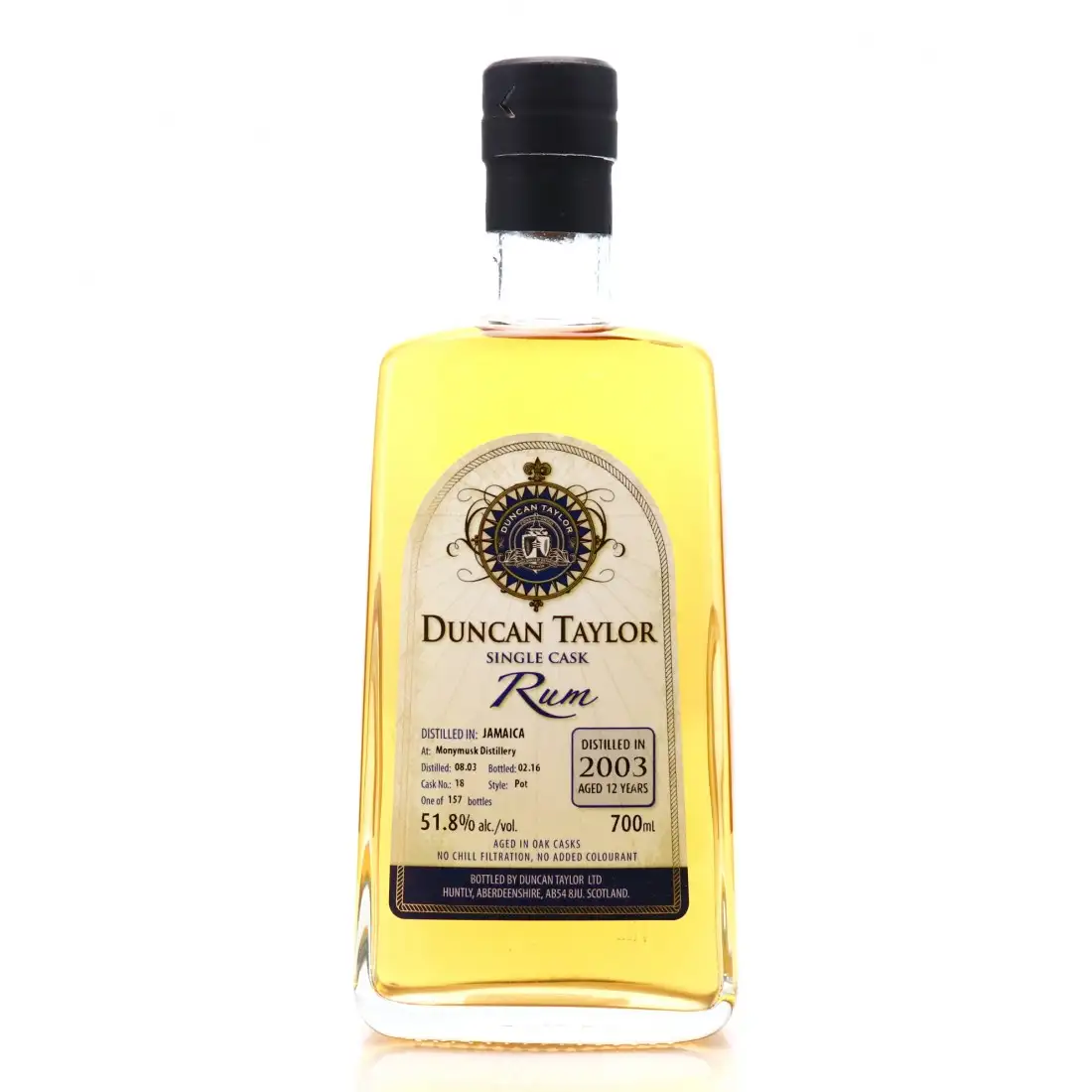 Bottle of Duncan Taylor Clarendon Single Cask Rum 2003