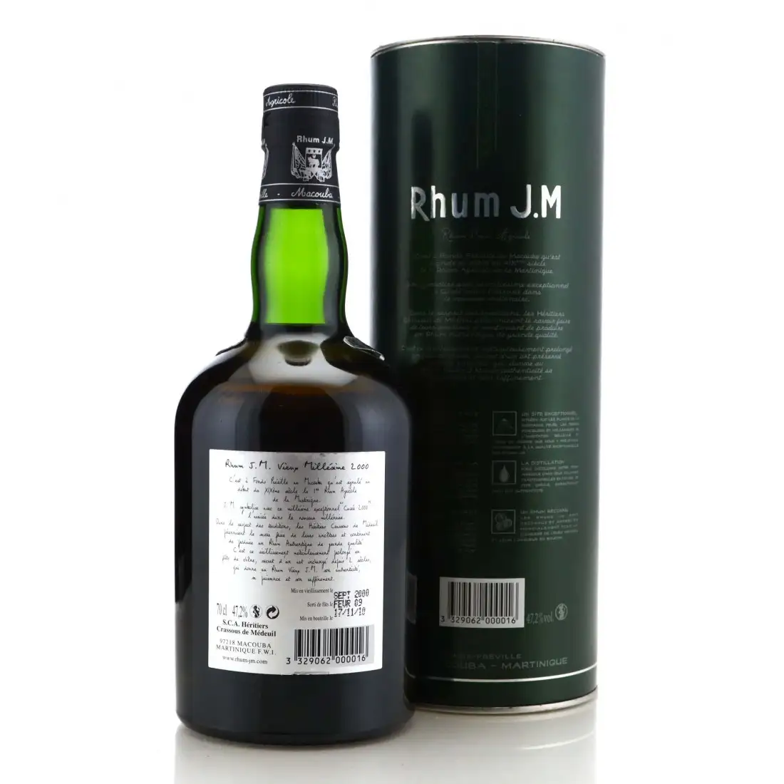 Image haute résolution de Rhum J.M Étiquette Métal 2000