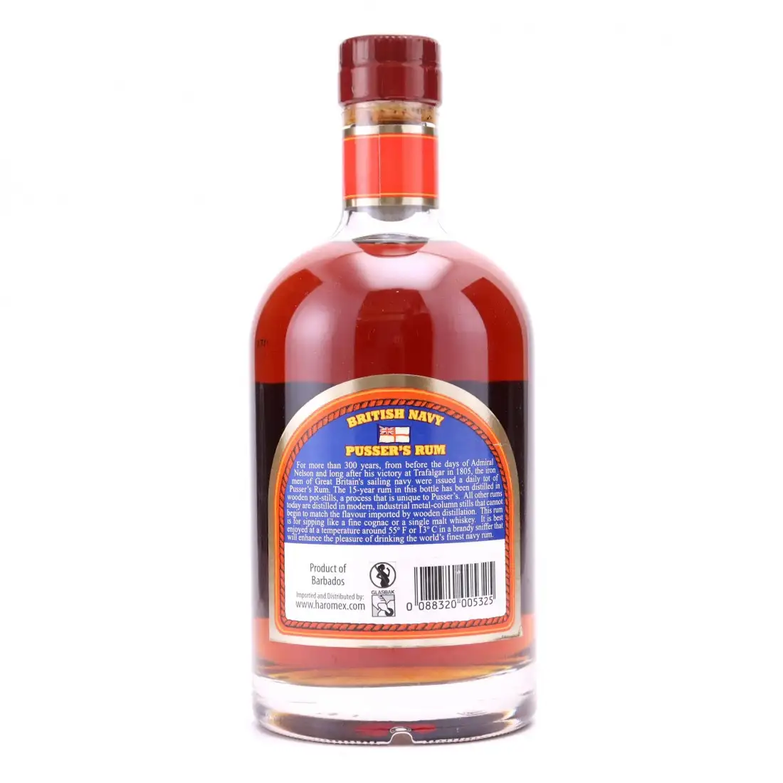 High resolution image of Pusser‘s Rum „Nelson‘s Blood“ Aged 15 Years Navy Rum
