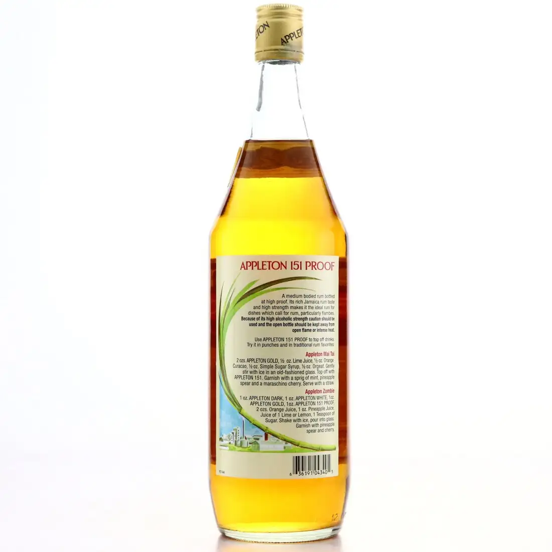 High resolution image of Appleton Gold 151 Proof