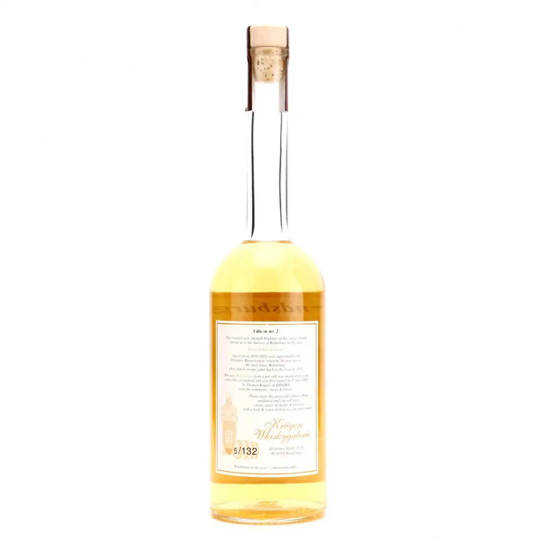 High resolution image of Whisky Krüger Clarendon Rendsburger Bürgermeister Rum 1997