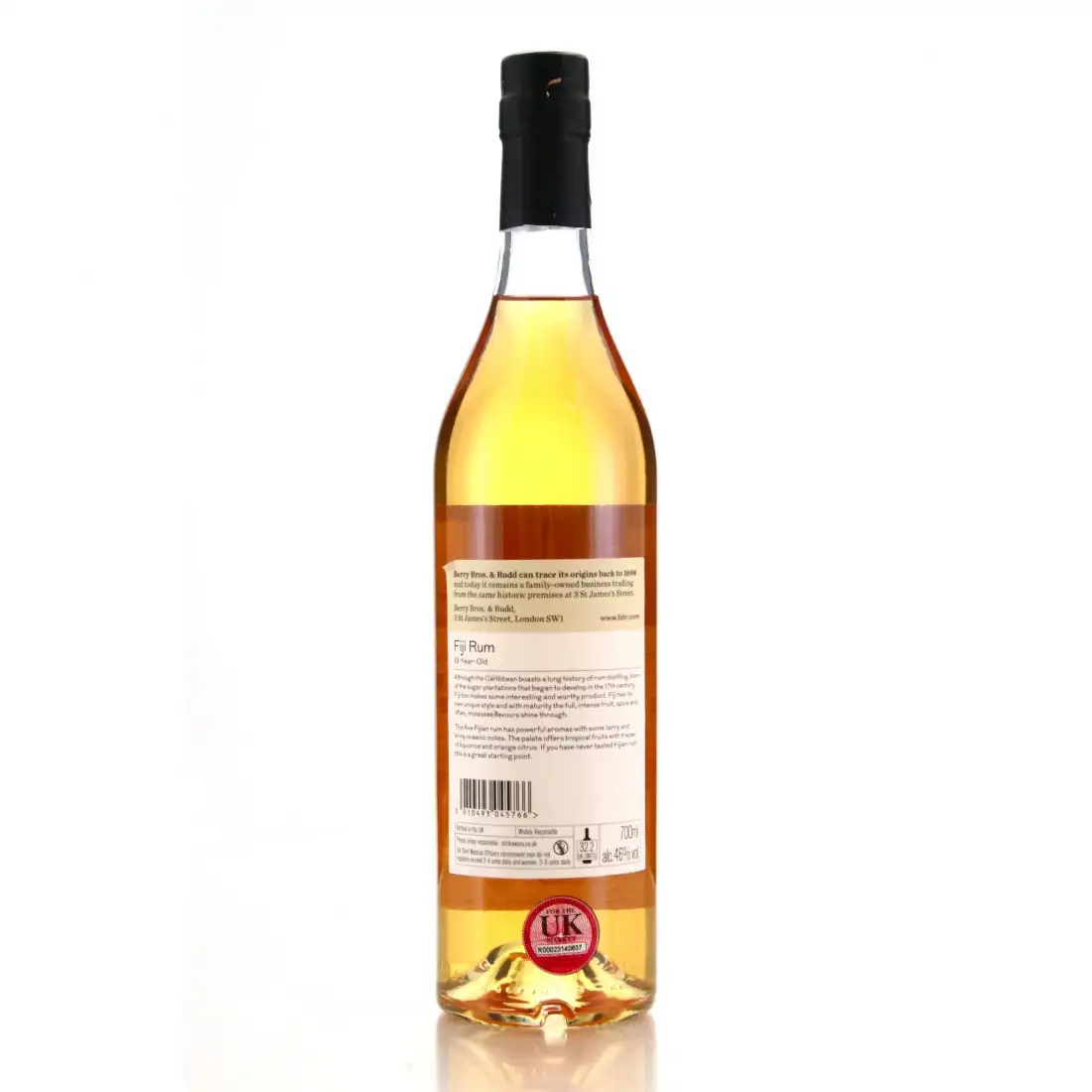 High resolution image of Berry Bros &amp; Rudd Fiji Rum 2003