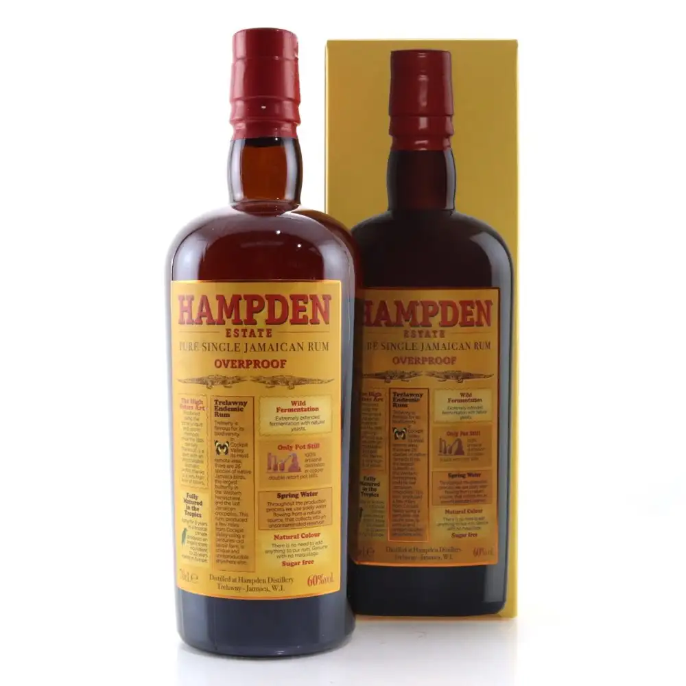 Bottle of Hampden Pure Single Jamaican Rum Overproof