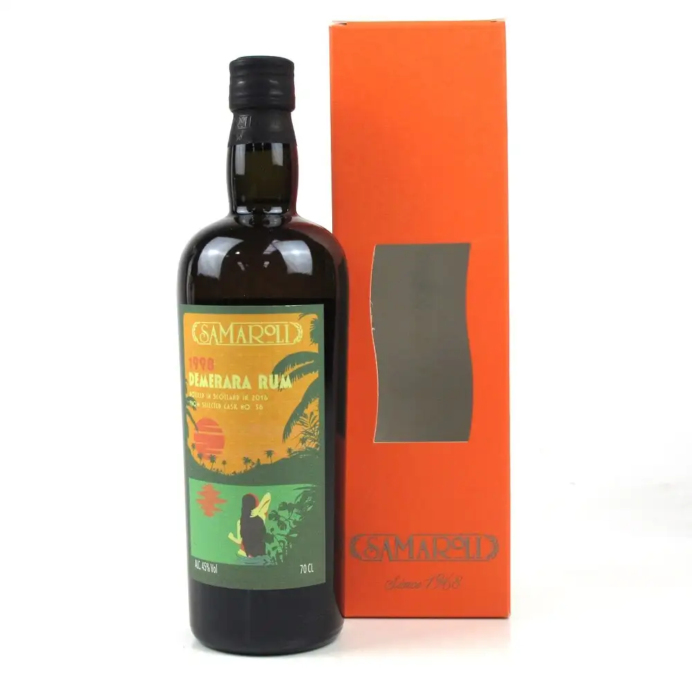 Bottle of Samaroli DDL Demerara Rum 1998