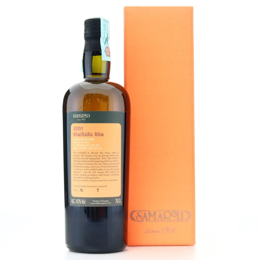 Hochauflösendes Bild von Samaroli DDL Demerara Rum 2001