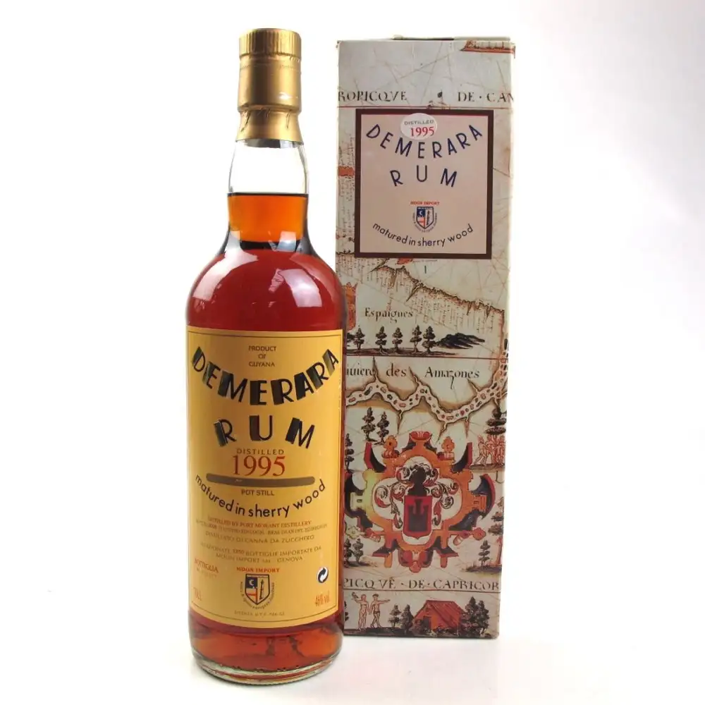 Bottle of Moon Import Port Mourant Demerara Rum 1995