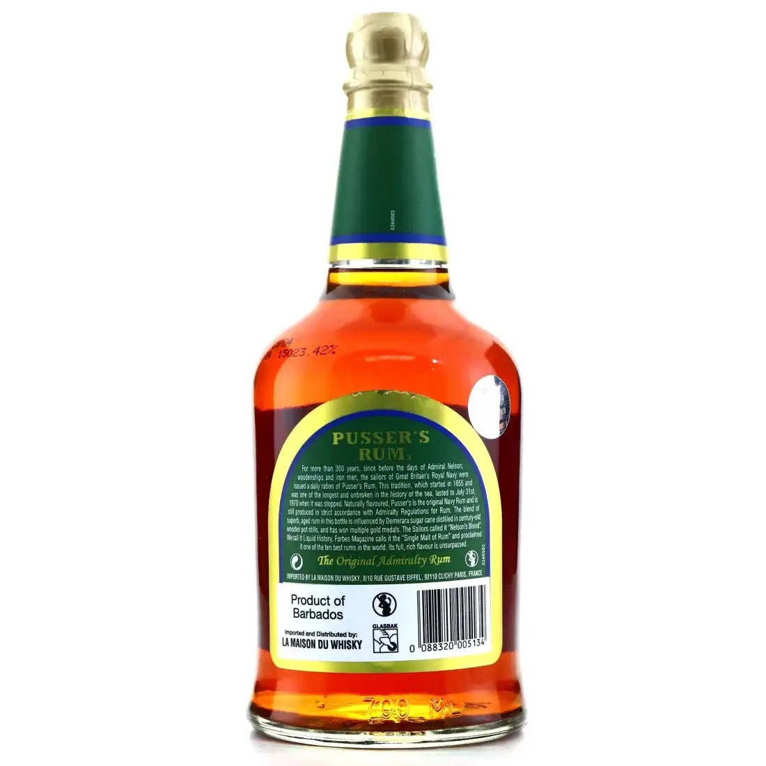 Image haute résolution de Pusser‘s Rum Green Label Overproof (Green Label)