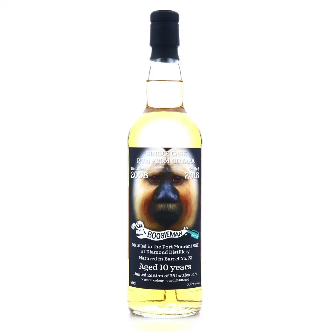 Bottle of Boogieman Port Mourant Single Cask Rum 2008