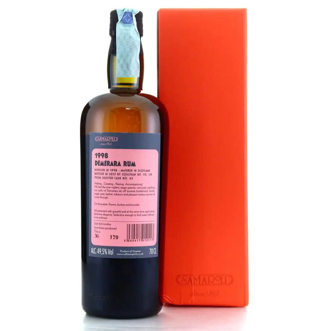 Hochauflösendes Bild von Samaroli DDL Demerara Rum 1998