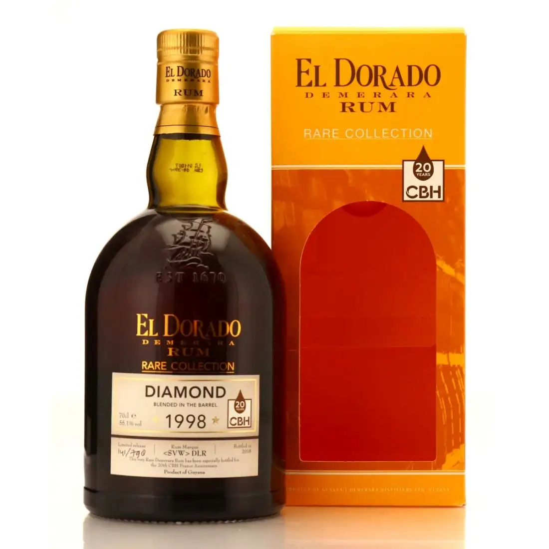Bottle of Diamond El Dorado Rare Collection <SVW>DLR 1998