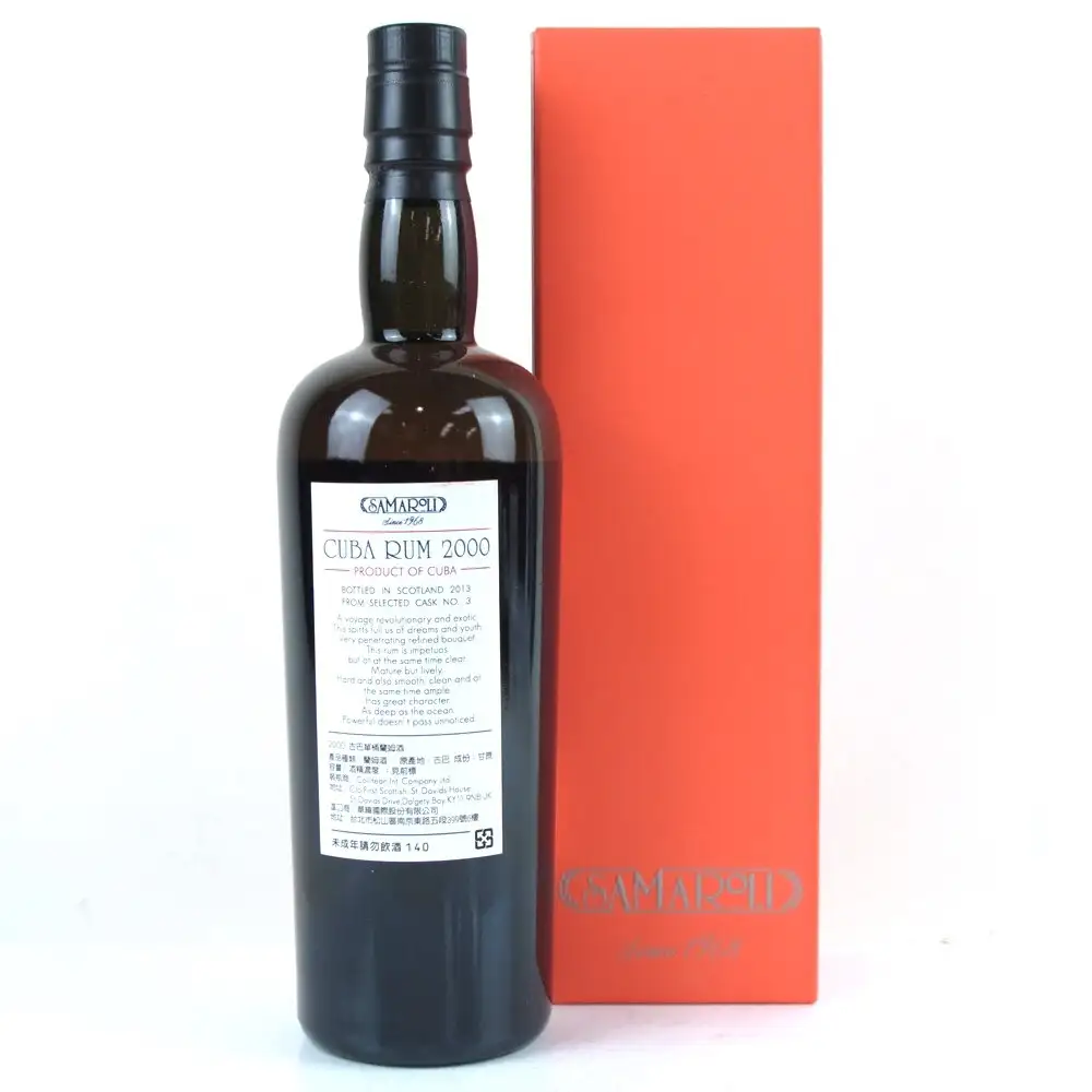 Image haute résolution de Samaroli Sancti Spiritus Cuba Rum 2000