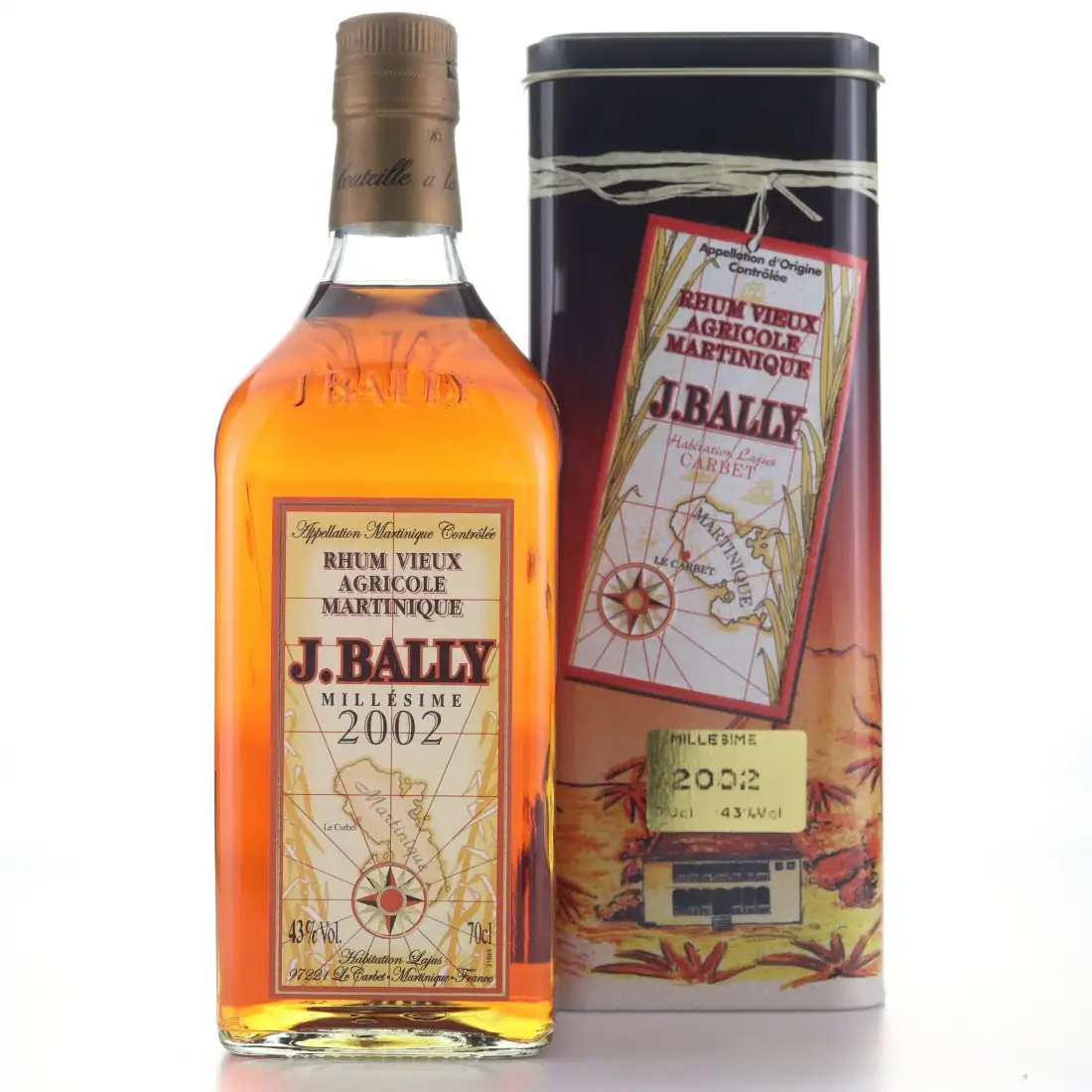 Bottle of J. Bally Millésime 2002