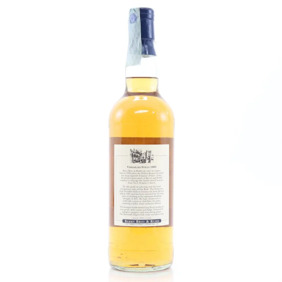 High resolution image of Berry Bros &amp; Rudd Versailles Finest Demerara Rum 1985