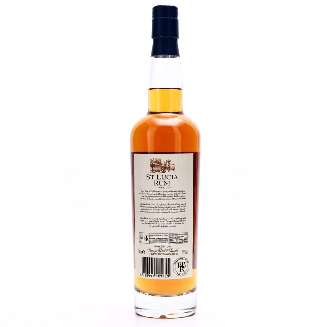High resolution image of Berry Bros &amp; Rudd Finest St Lucia Rum 1999