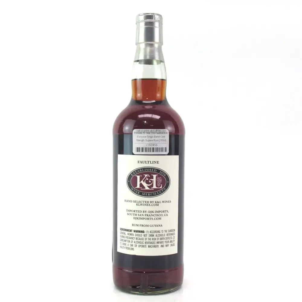 High resolution image of K&amp;L Wines Enmore Faultline Rum Demerara 1989