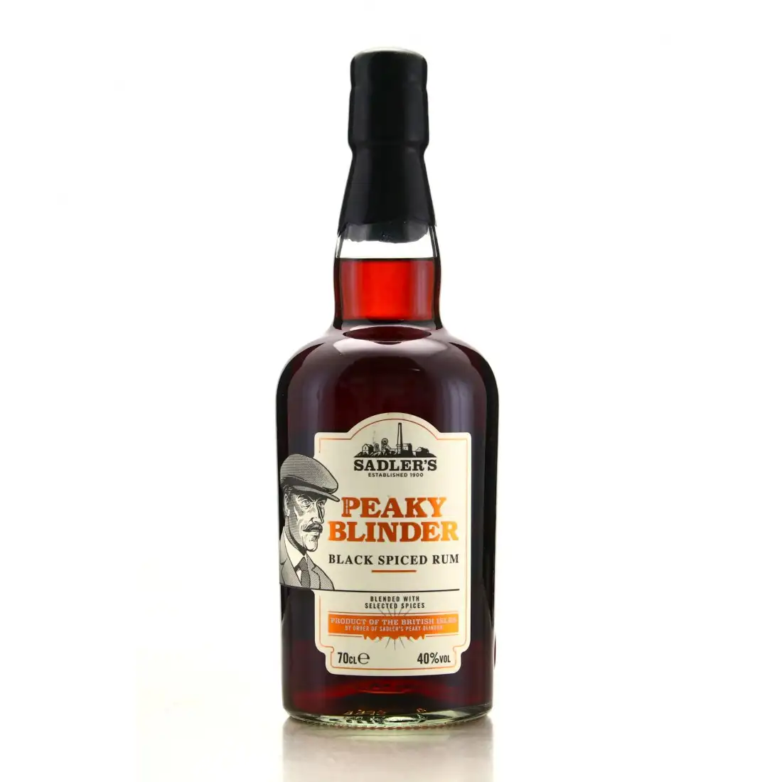 Bottle of Saddlers Peaky Blinder Black Spiced Rum