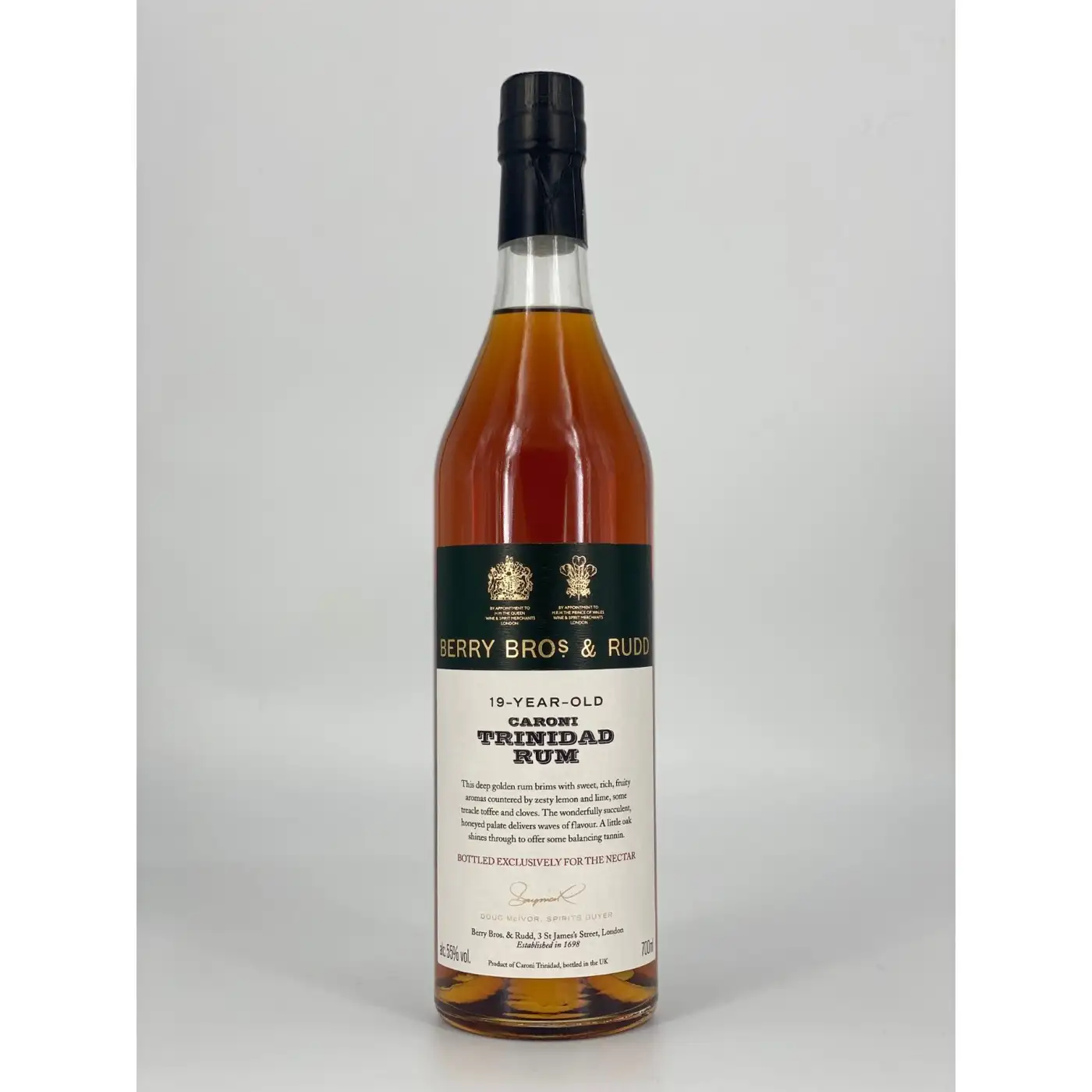Bottle of Berry Bros & Rudd Caroni Trinidad Rum (The Nectar) 1997