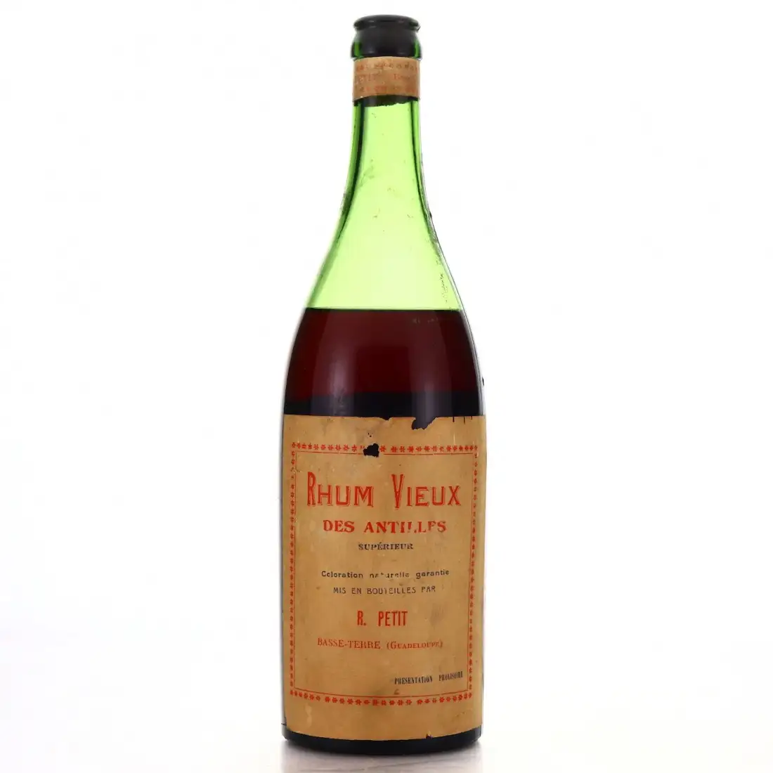 Bottle of R. Petit Rhum Vieux des Antilles