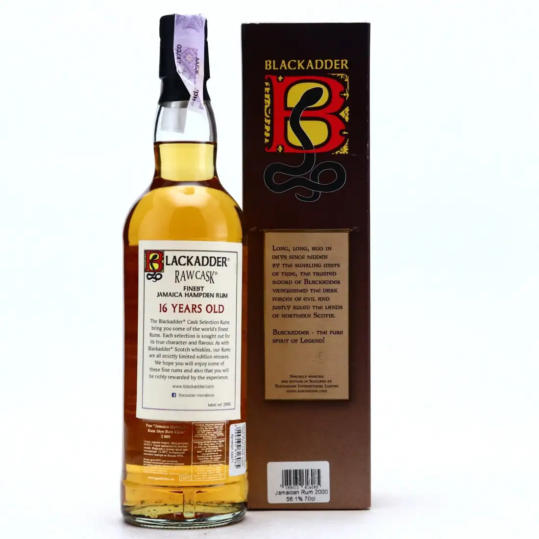 Image haute résolution de Blackadder Hampden Raw Cask Rum LROK 2000