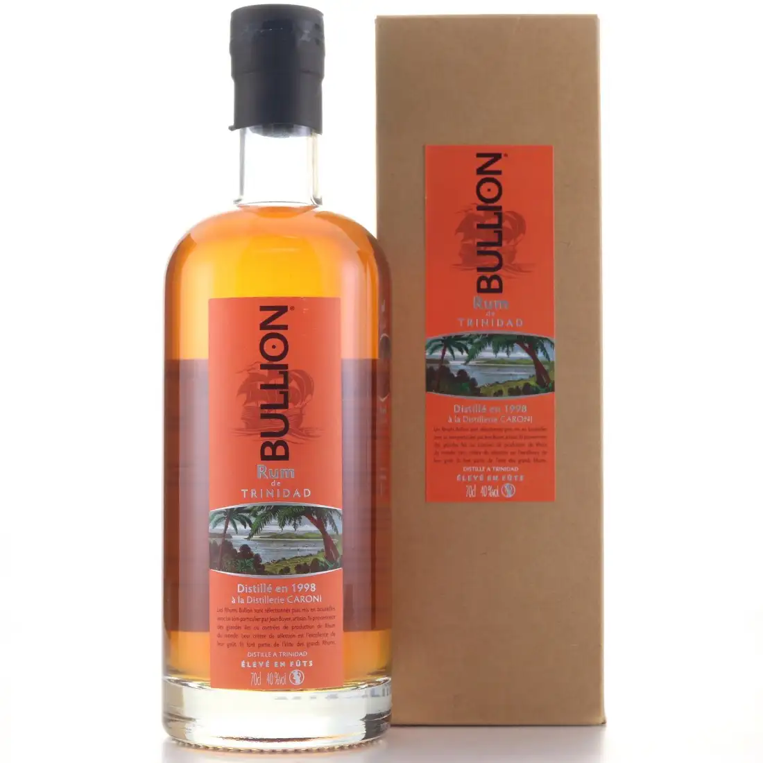 Bottle of Jean Boyer Caroni Rum Bullion HTR 1998