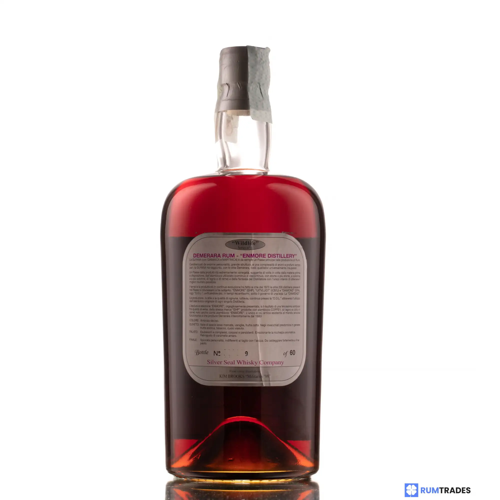 Image haute résolution de Silver Seal Enmore Demerara Rum Magnum 1975