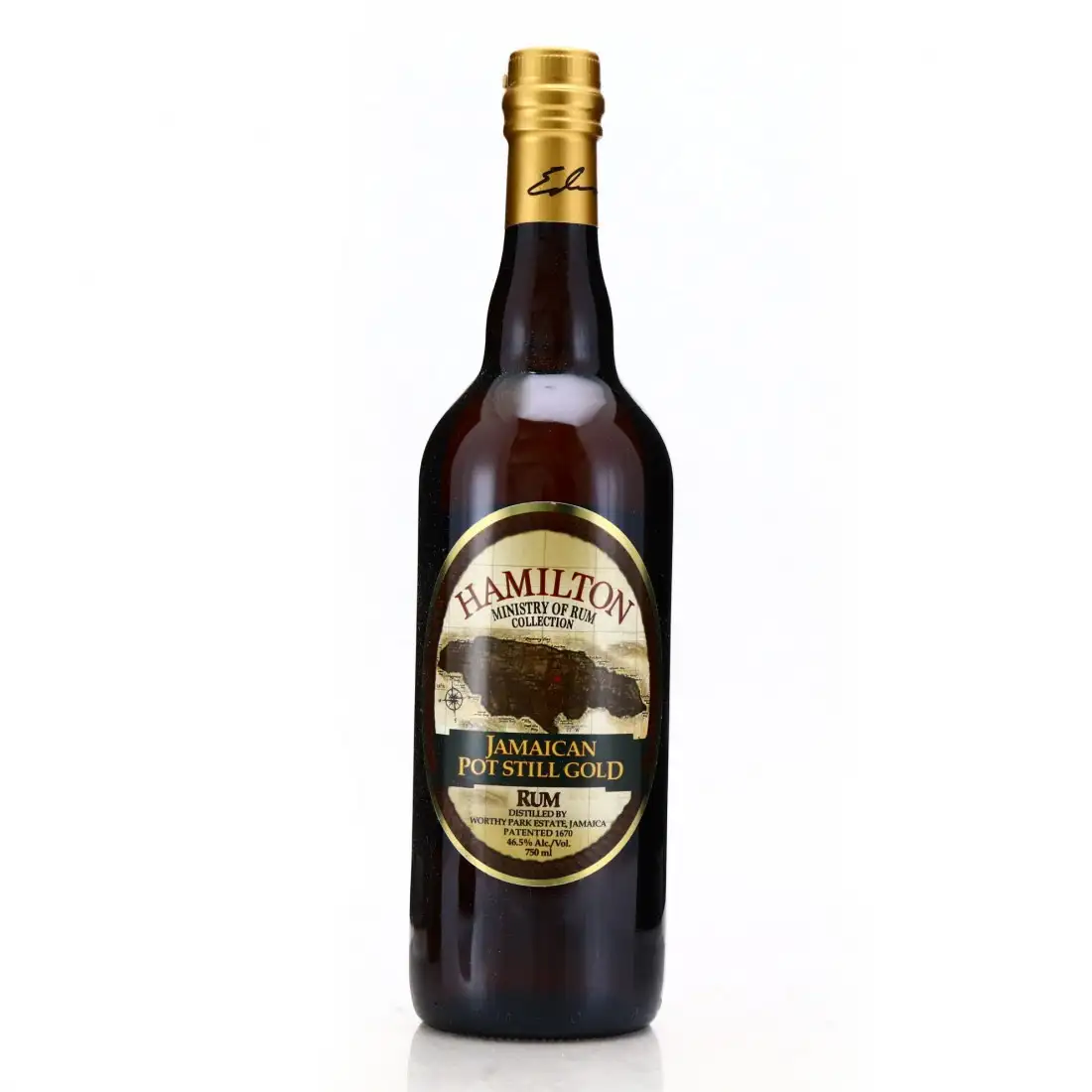 Bottle of Five & 20 Spirits Worthy Park Hamilton Jamaican Pot Still Gold