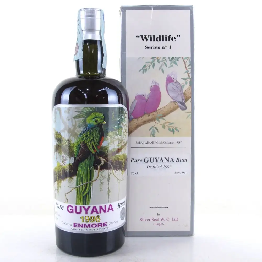 Bottle of Silver Seal Enmore Demerara Rum Wildlife Series No. 1 1996