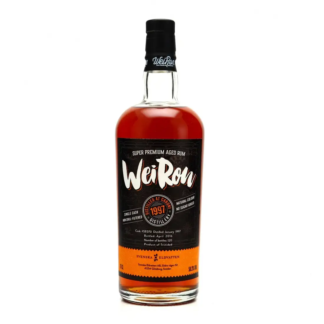 Bottle of Svenska Eldvatten Caroni WeiRon HTR 1997