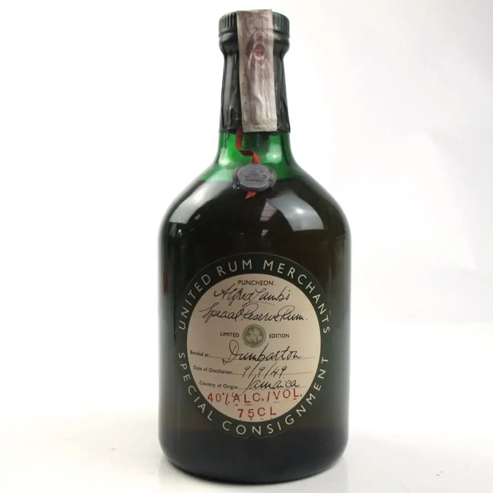 Bottle of Alfred Lamb‘s United Rum Merchants Special Reservation Rum 1949