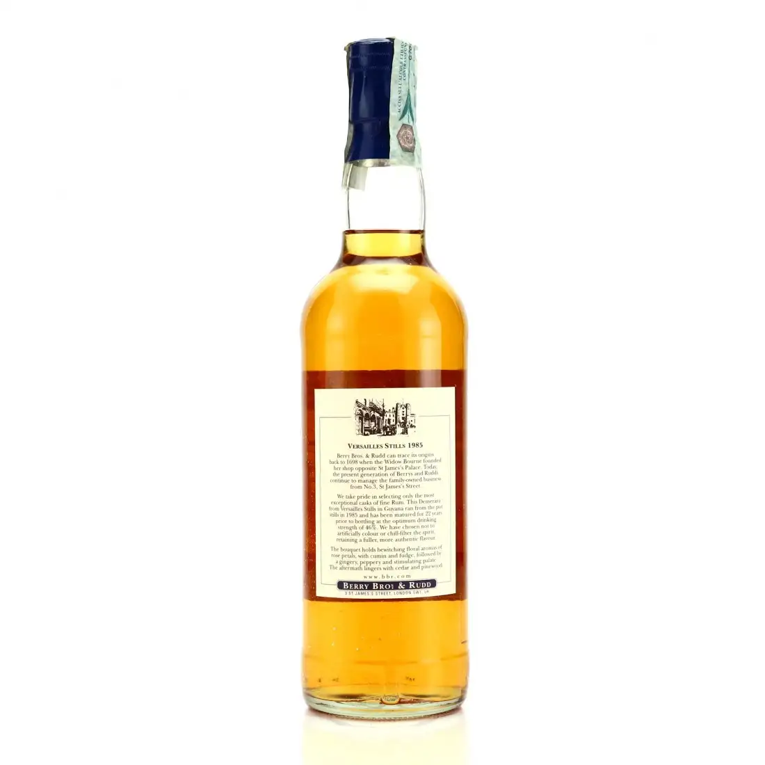 High resolution image of Berry Bros &amp; Rudd Versailles Finest Demerara Rum 1985