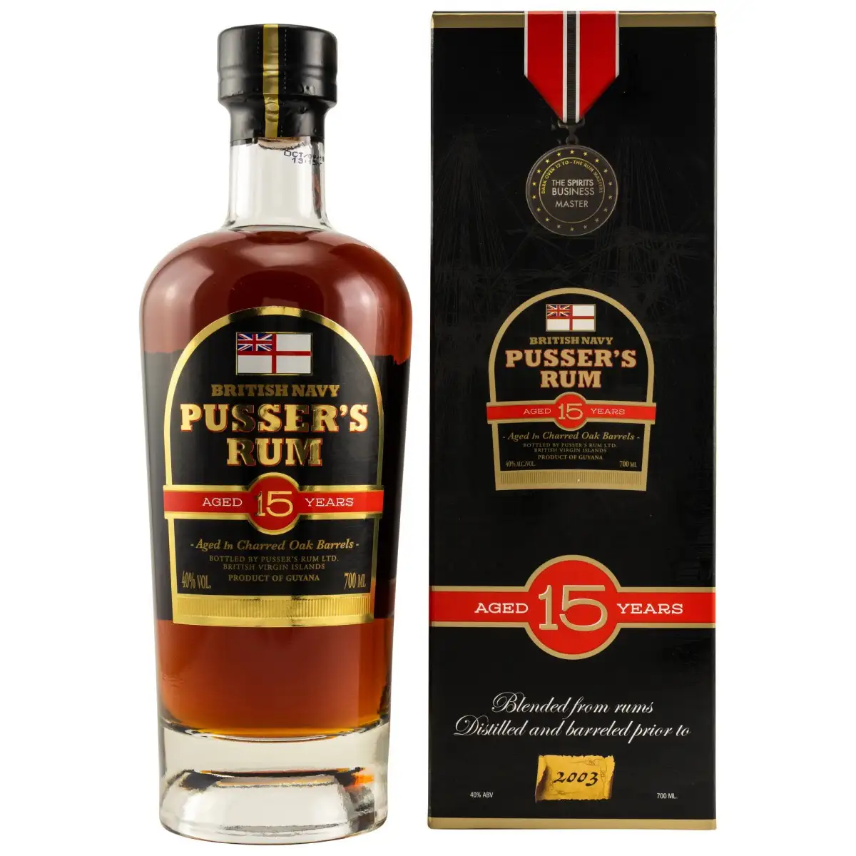 Bottle of Pusser‘s Rum Aged 15 Years 2003