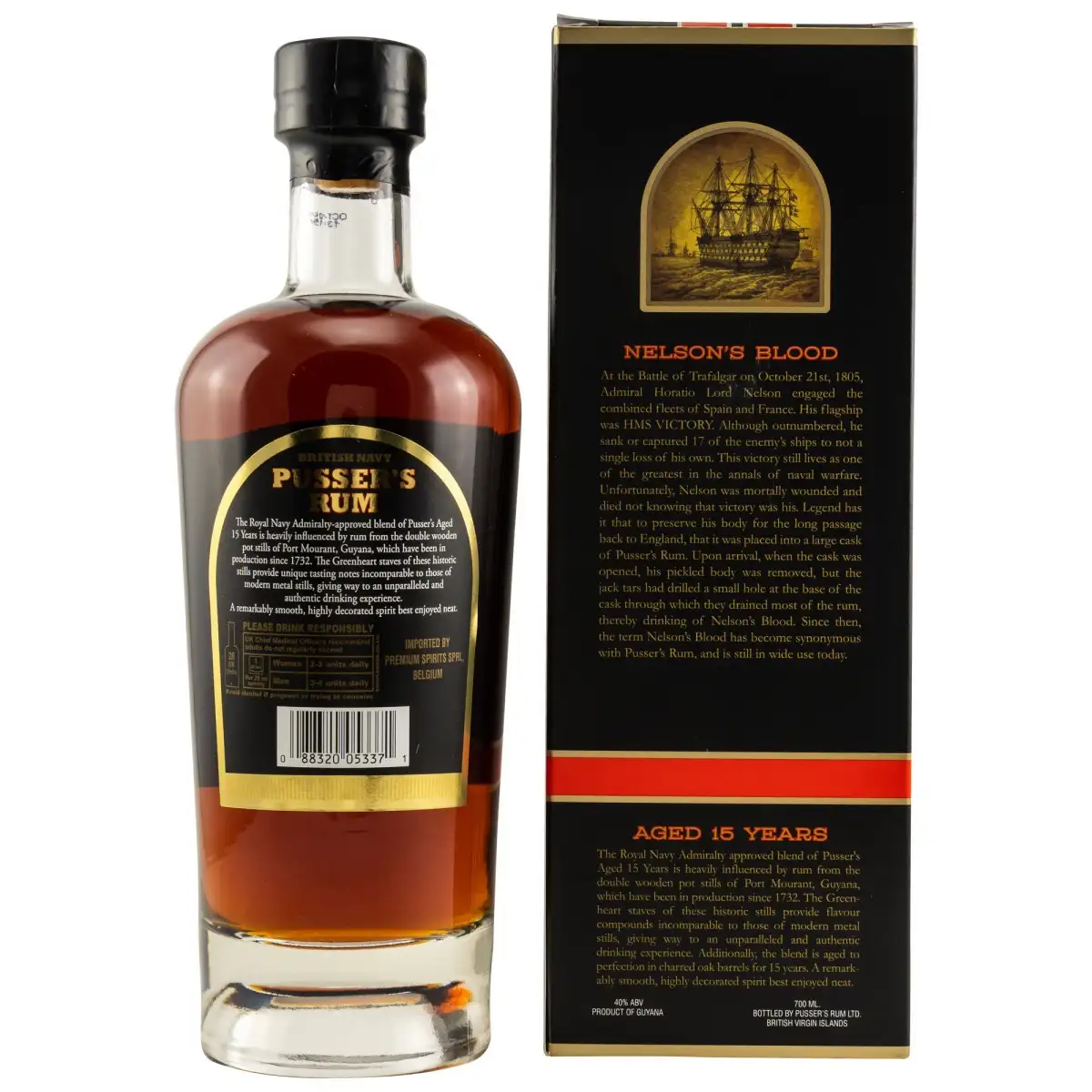 High resolution image of Pusser‘s Rum Aged 15 Years 2003