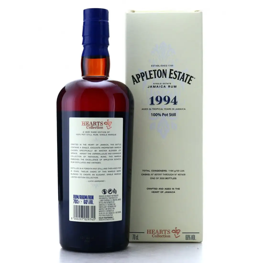 Hochauflösendes Bild von Velier Appleton Hearts Collection - 1994