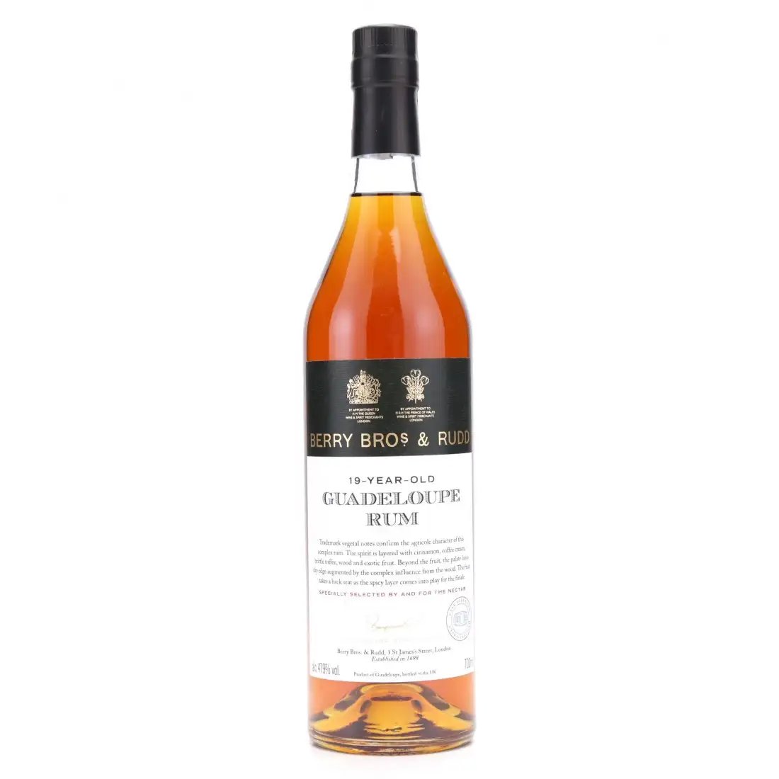 Hochauflösendes Bild von Berry Bros &amp; Rudd Bellevue Guadeloupe « Specially Selected by and for The Nectar » 1998