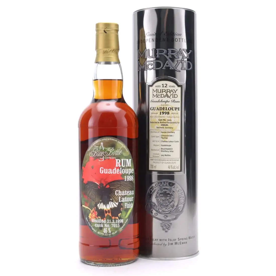 Bottle of Murray McDavid Gardel Guadeloupe Rum 1998