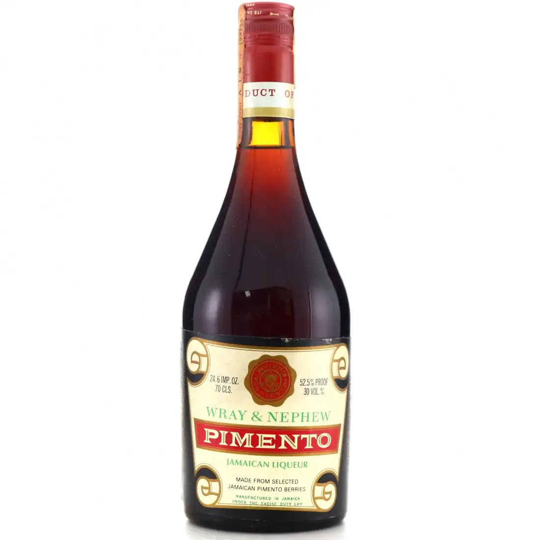 Bottle of J. Wray & Nephew LTD. Pimento Liqueur