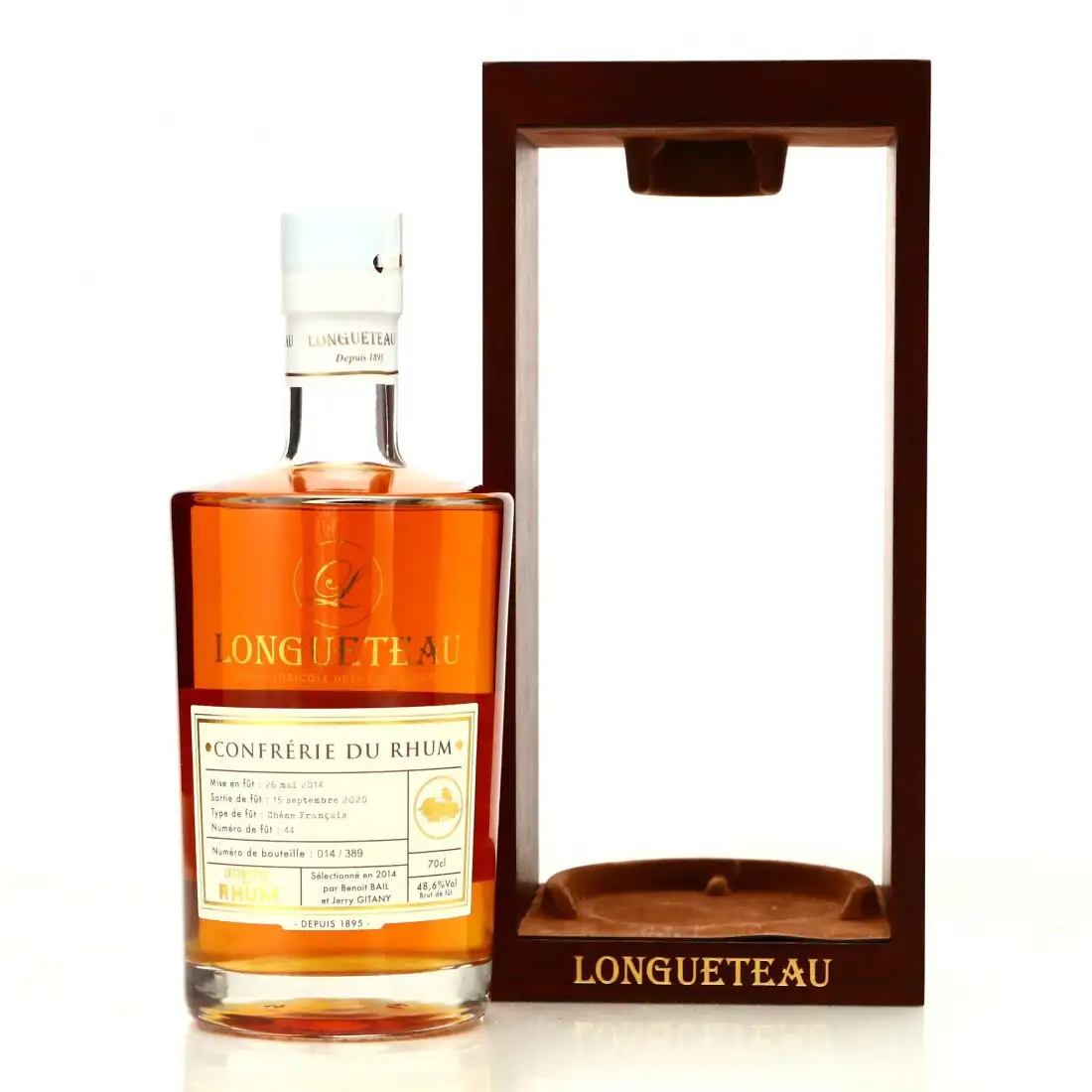 Bottle of La Confrérie du Rhum Longueteau Single Cask XO 2014
