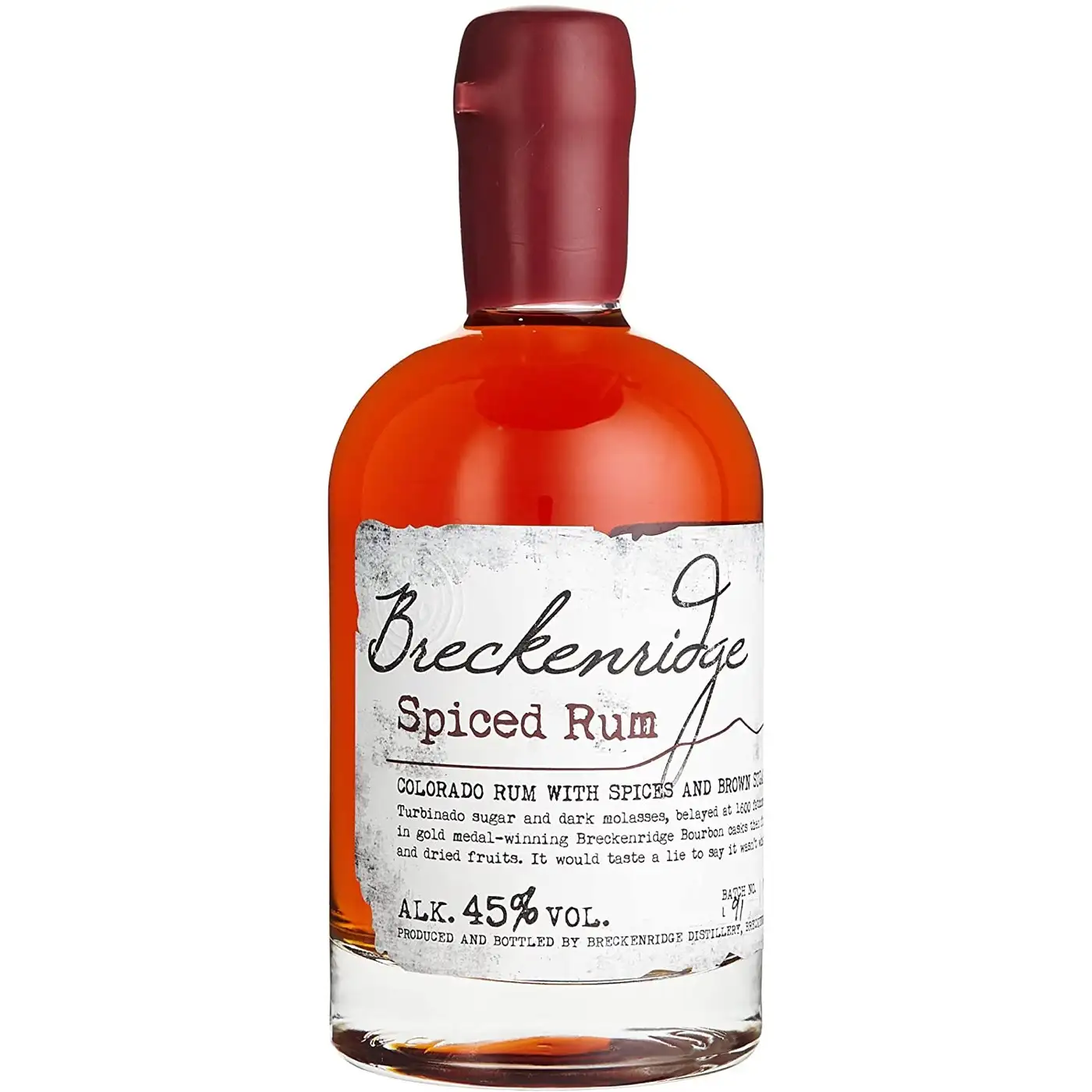 Bottle of Breckenridge Spiced Rum