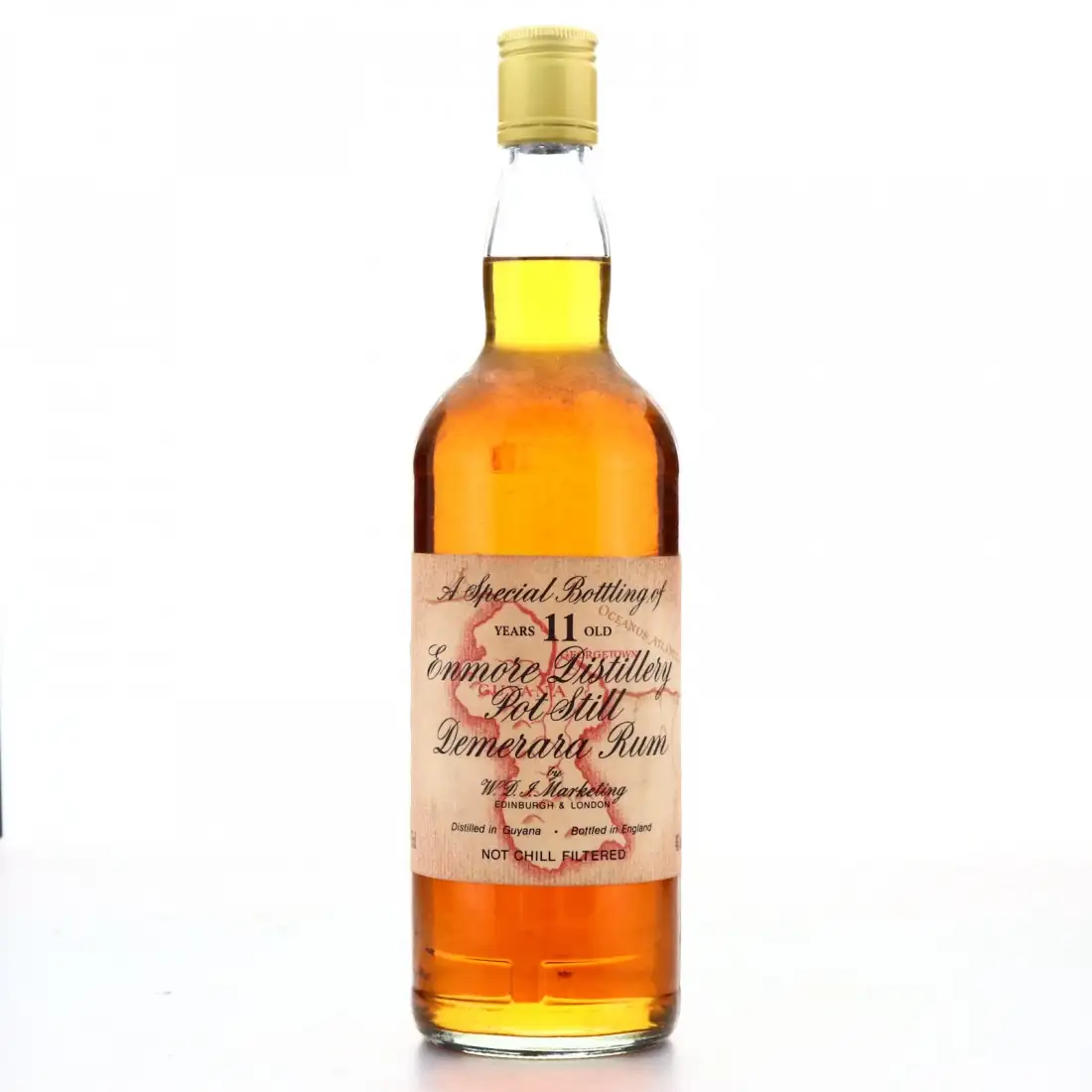 Bottle of W.D.I. Marketing Enmore Pot Still Demerara Rum