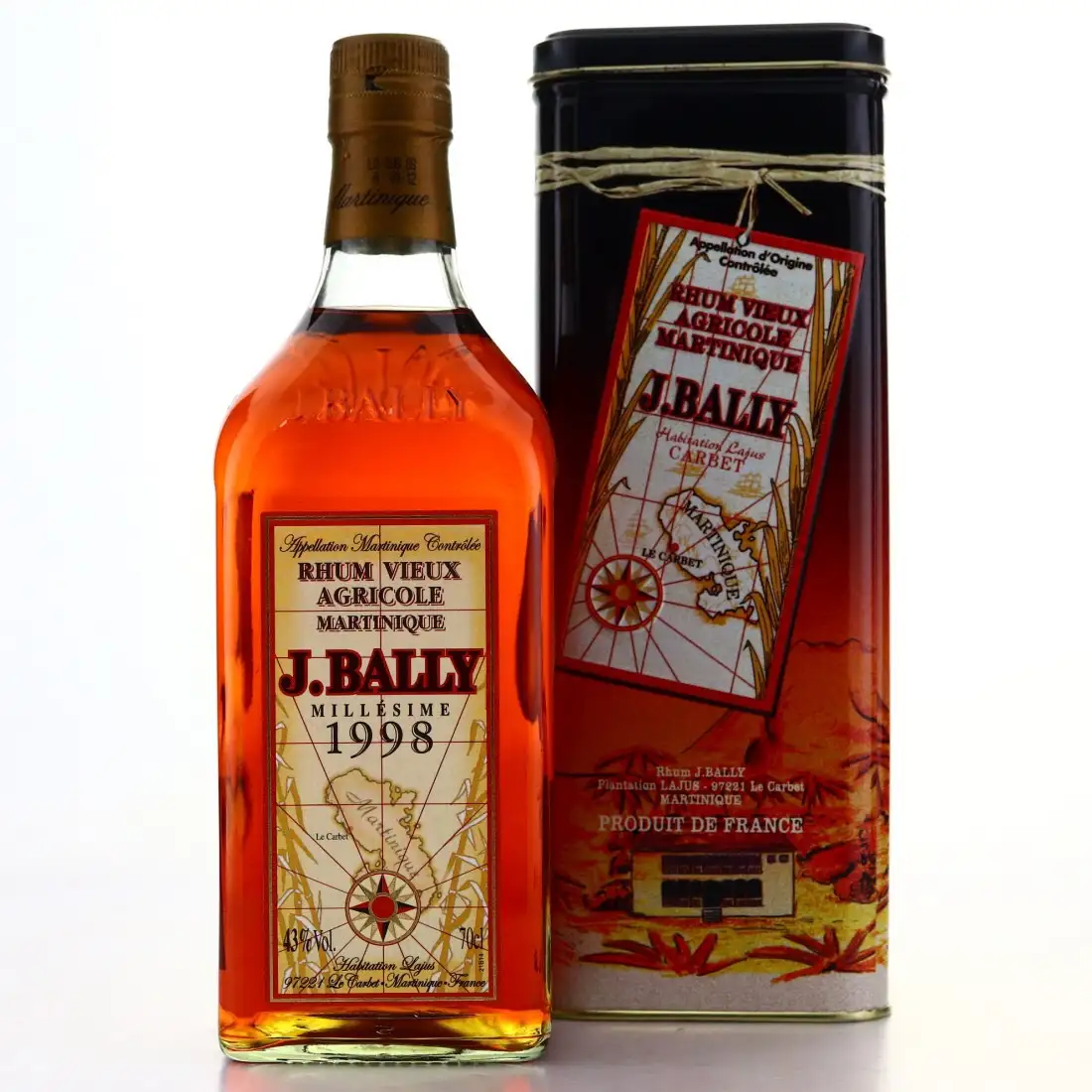 Bottle of J. Bally Millésime 1998