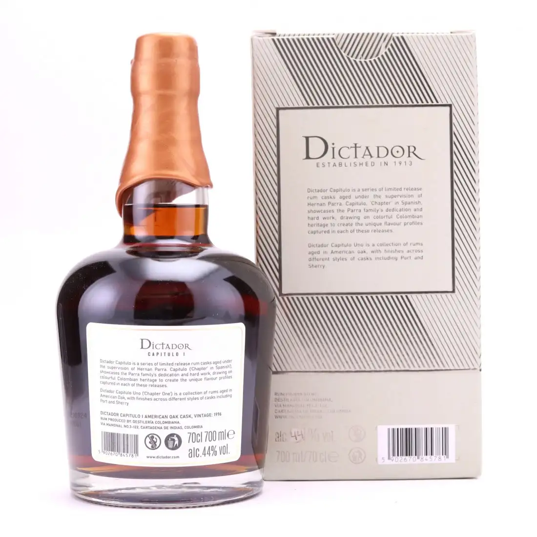 High resolution image of Dictador Capitulo 1 American Oak Cask 1996
