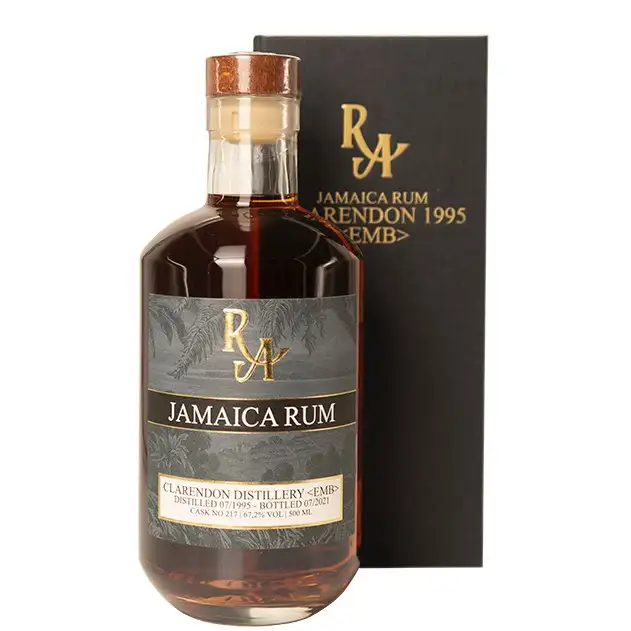 Bottle of Clarendon RA Jamaica Rum EMB 1995