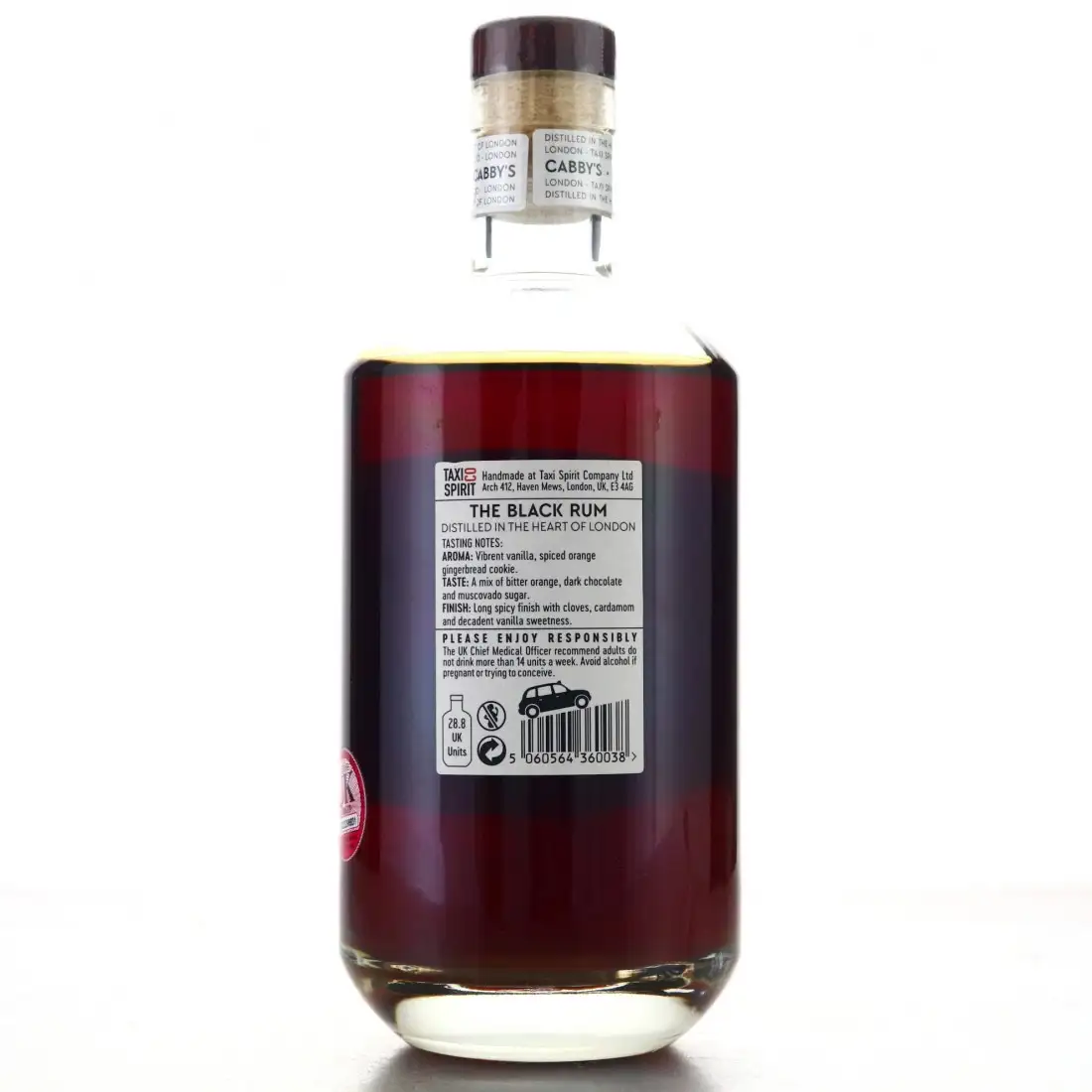 Hochauflösendes Bild von Taxi Spirit Co Cabby's Black Rum