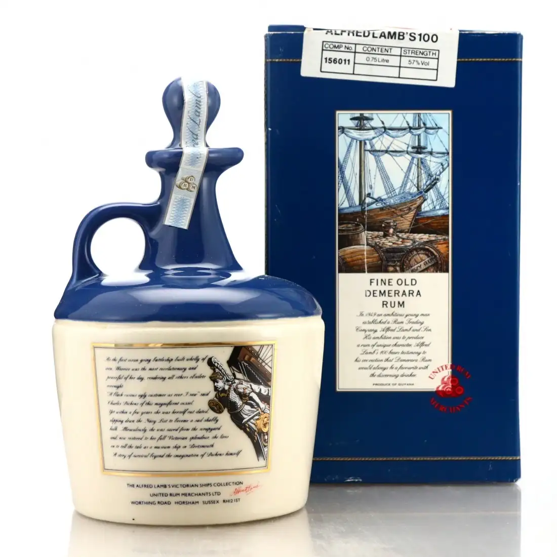 High resolution image of Alfred Lamb‘s Lamb‘s Lamb's 100 Navy Rum HMS Warrior