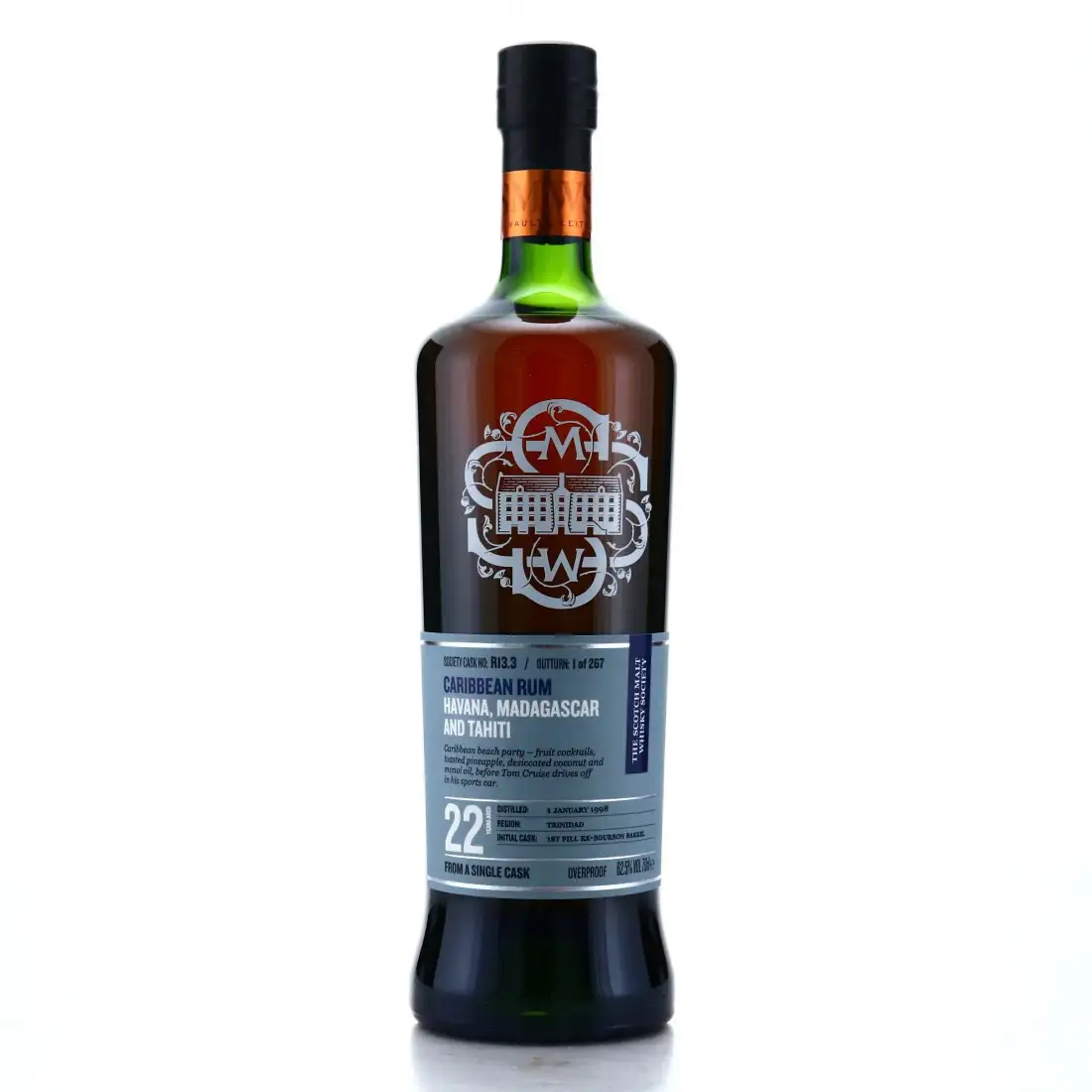 Bottle of SMWS Caroni R13.3 Havana, Madagascar and Tahiti 1998