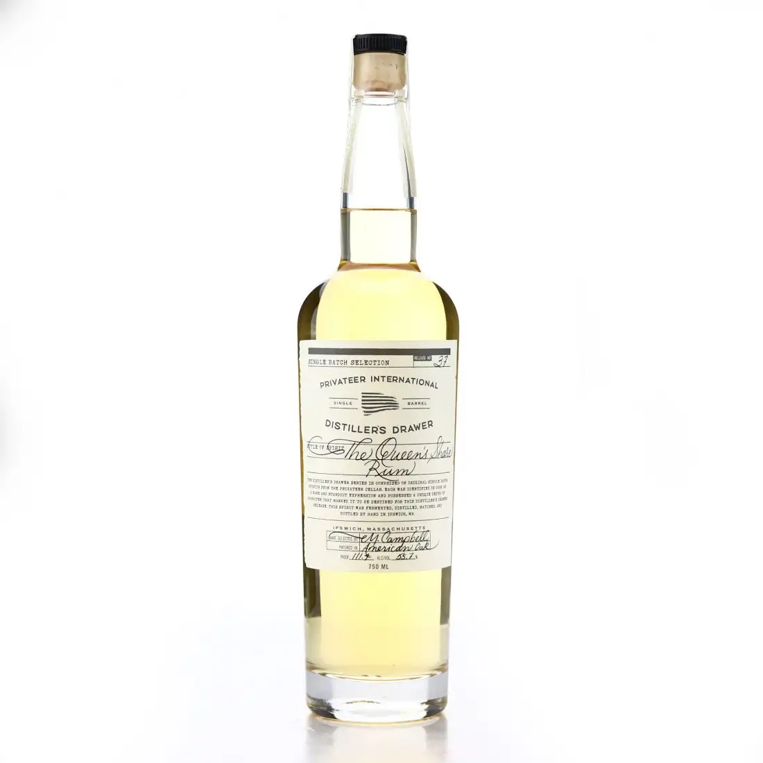 Bottle of Privateer Distiller’s Drawer #37 Queen's Share