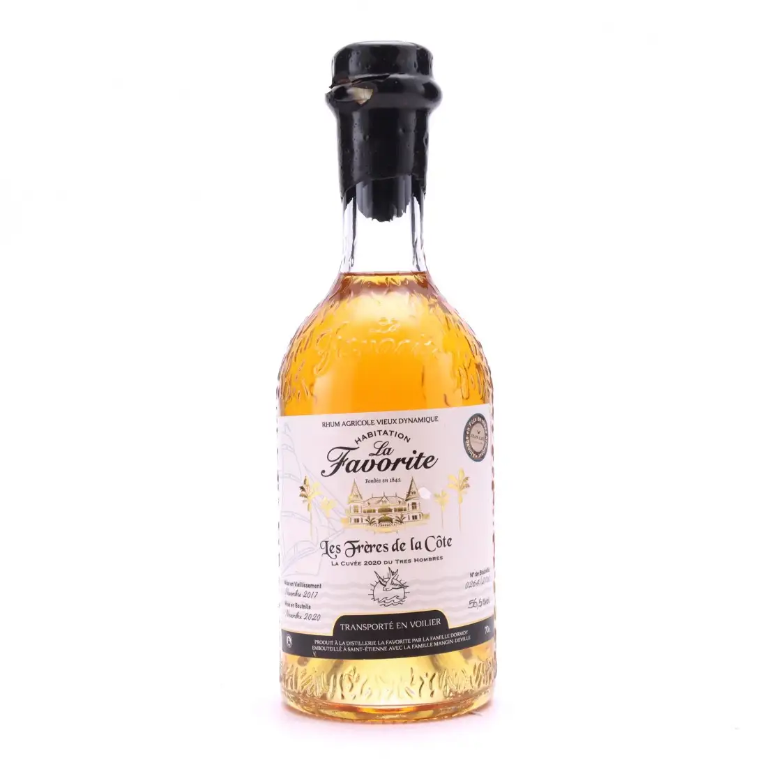 Bottle of Les  Frères de la Côte La Favorite Rhum vieux dynamique 2020 2017
