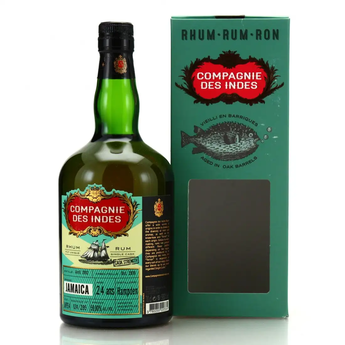 Bottle of CDI Hampden Jamaica 1992